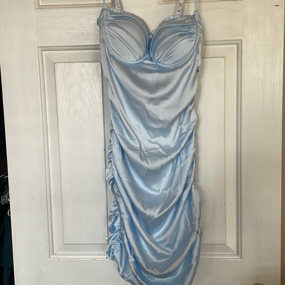 wedding dress sky blue Chiffon Beach With Court Train PW257 A Line V Neck Pant Size:3XL · 40 recommended-product:big-leather-scarf-stone